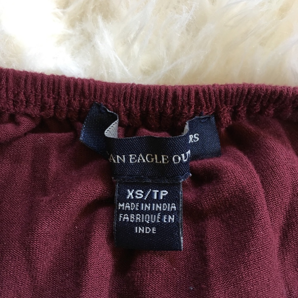 AE maroon lacey tank - Picture 4 of 4